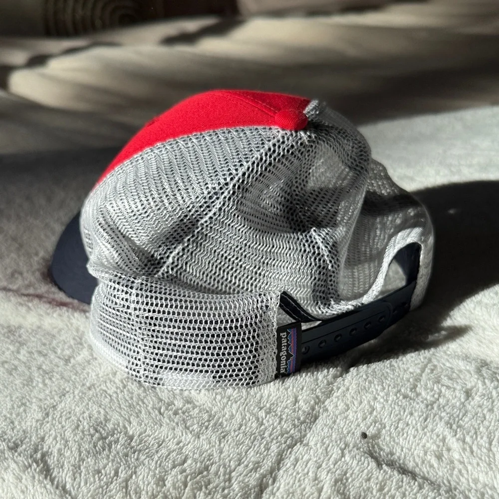 Patagonia Red and Black Mesh Cap